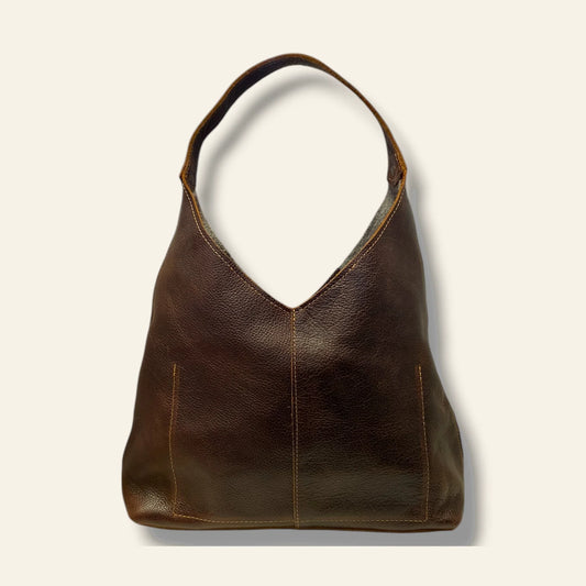 Bolsa Victoria de piel de res con pelo natural