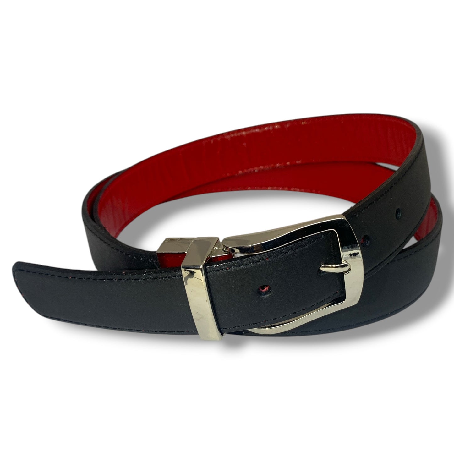 Cinturón de doble vista hecha con piel de res