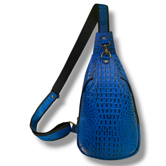 Pechera Grabado estilo Cocodrilo hecha de piel de res