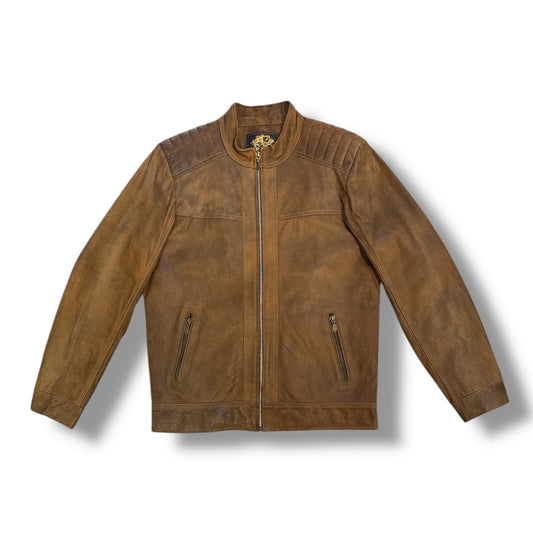 Chamarra Jack Craquelado hecha de piel de borrego de calidad