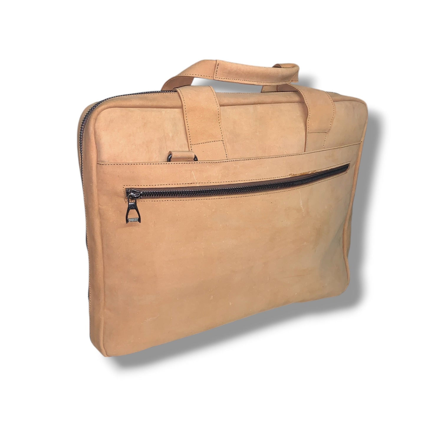 Maletín de piel de res natural estilo ejecutivo