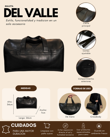 Maleta del Valle hecha de piel de res