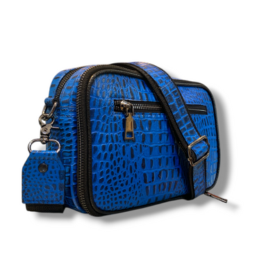 Neceser con grabado efecto Cocodrilo hecha de piel de res