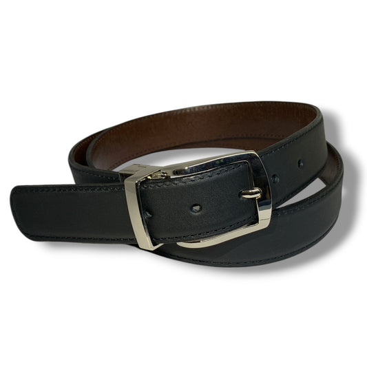 Cinturón de doble vista hecha con piel de res