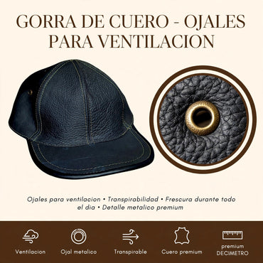 Gorra de piel de res