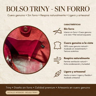 Bolsa Triny hecha de piel de res