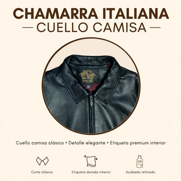 Chamarra Italiana para Dama hecha de piel de borrego genuina