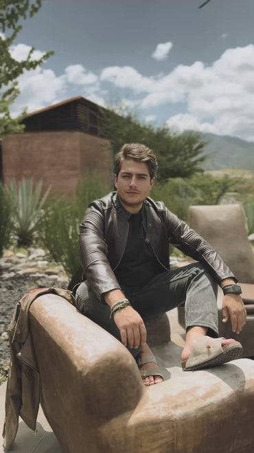 Chamarra Dualidad hecha de piel de borrego