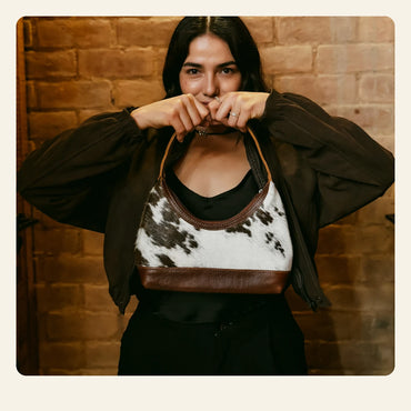 Bolsa Luna hecha de piel de res