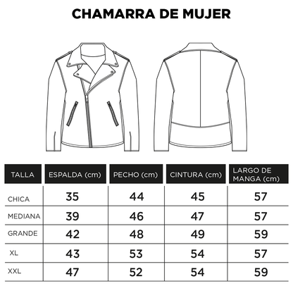 Chamarra Berlín para dama hecha de piel de borrego de alta calidad