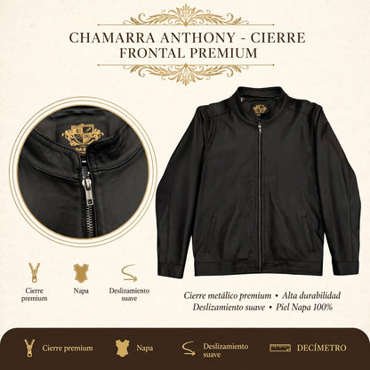 Chamarra Anthony hecha de piel de borrego de calidad