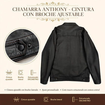 Chamarra Anthony hecha de piel de borrego de calidad