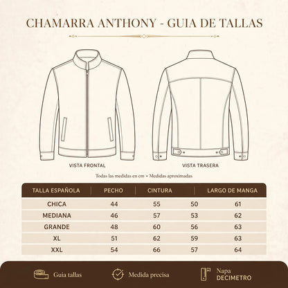 Chamarra Anthony hecha de piel de borrego de calidad