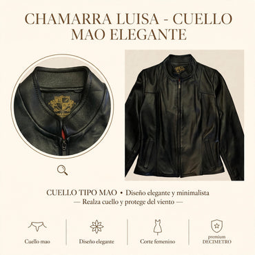 Chamarra Luisa hecha de piel de borrego genuina