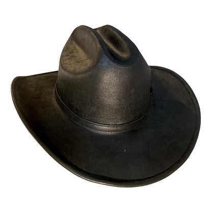 Sombrero Yellowstone Decímetro de Piel Genuina de Res – Artesanal, Vaquero, Unitalla Ajustable, Hecho en Oaxaca