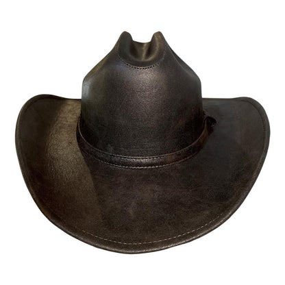 Sombrero Yellowstone Decímetro de Piel Genuina de Res – Artesanal, Vaquero, Unitalla Ajustable, Hecho en Oaxaca