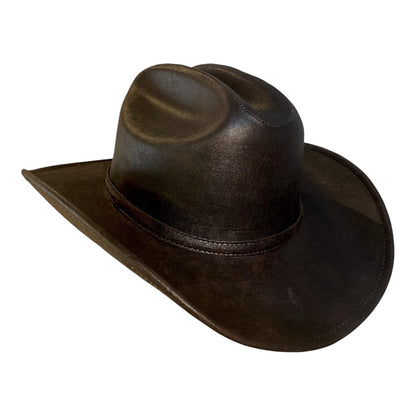 Sombrero Yellowstone Decímetro de Piel Genuina de Res – Artesanal, Vaquero, Unitalla Ajustable, Hecho en Oaxaca