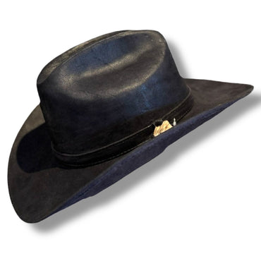 Sombrero Yellowstone Decímetro de Piel Genuina de Res – Artesanal, Vaquero, Unitalla Ajustable, Hecho en Oaxaca