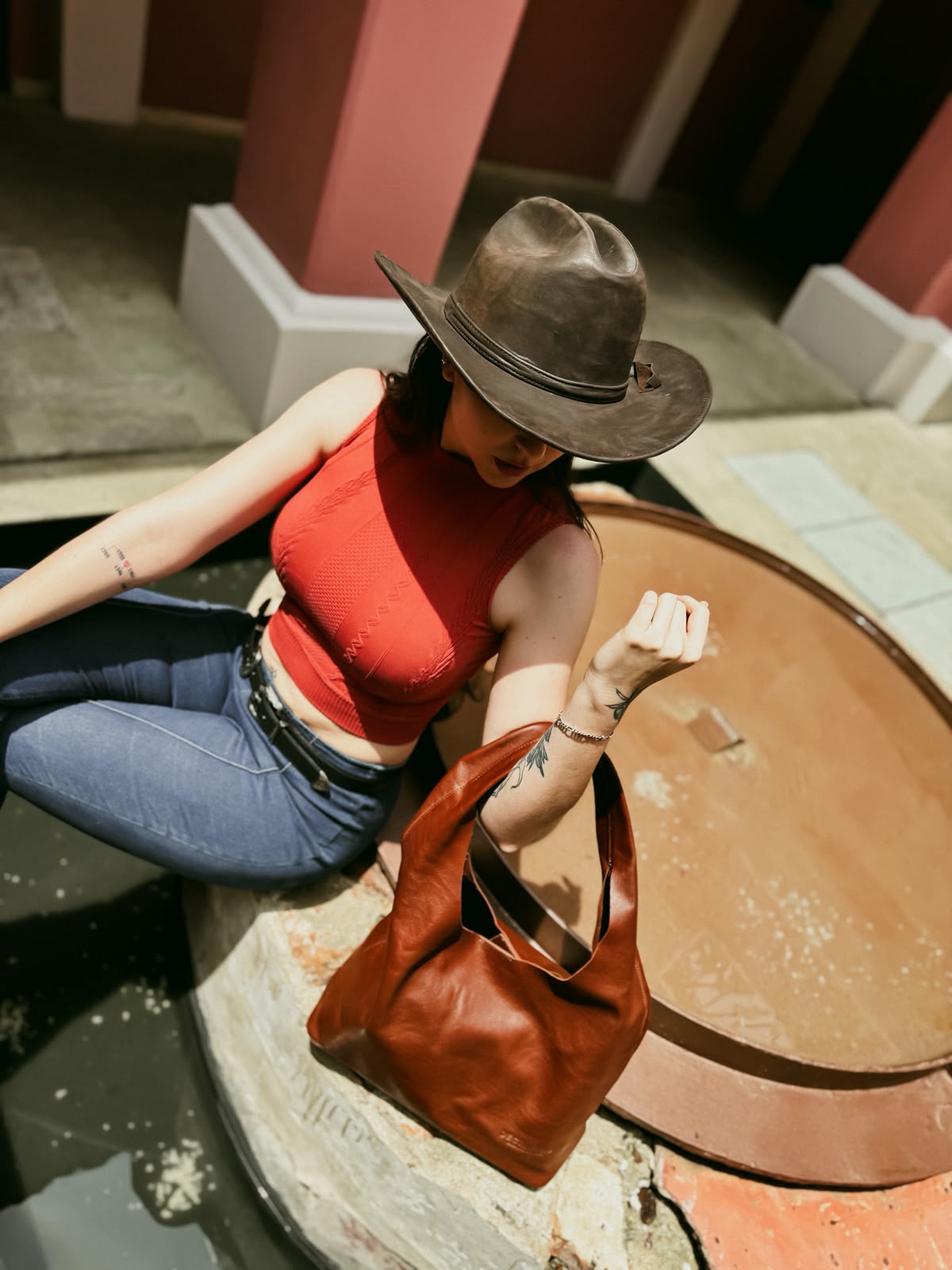 Bolsa Triny hecha de piel de res