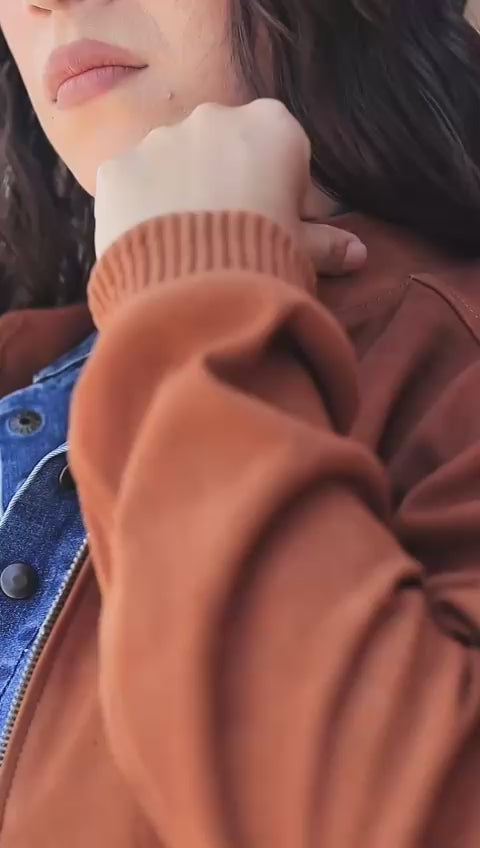 Chamarra Alba hecha de piel de borrego unisex